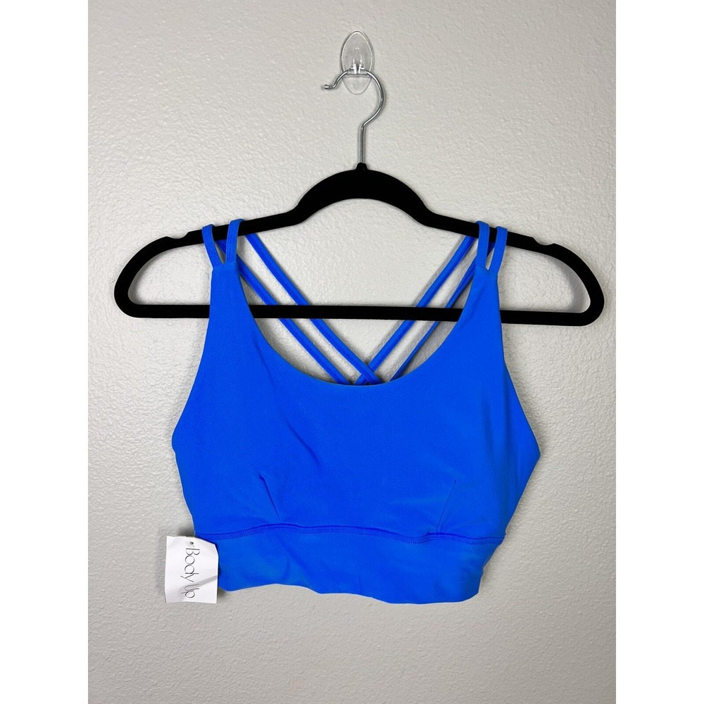 Women's Athletic Works Body Up Sports Bra Pull On Size M NWT Color Cabana Swim